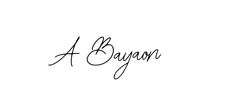 Also You can easily find your signature by using the search form. We will create A Bayaon name handwritten signature images for you free of cost using Bearetta-2O07w sign style. A Bayaon signature style 12 images and pictures png