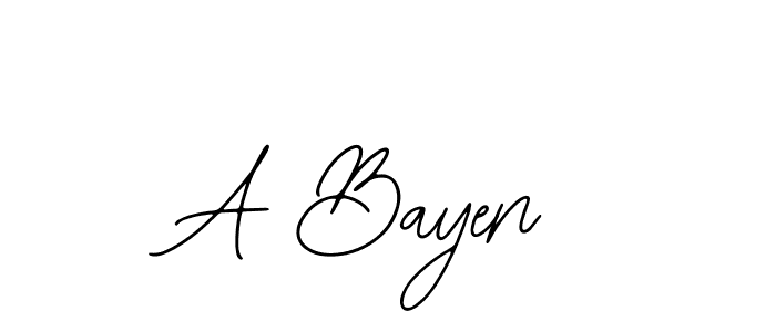 if you are searching for the best signature style for your name A Bayen. so please give up your signature search. here we have designed multiple signature styles  using Bearetta-2O07w. A Bayen signature style 12 images and pictures png