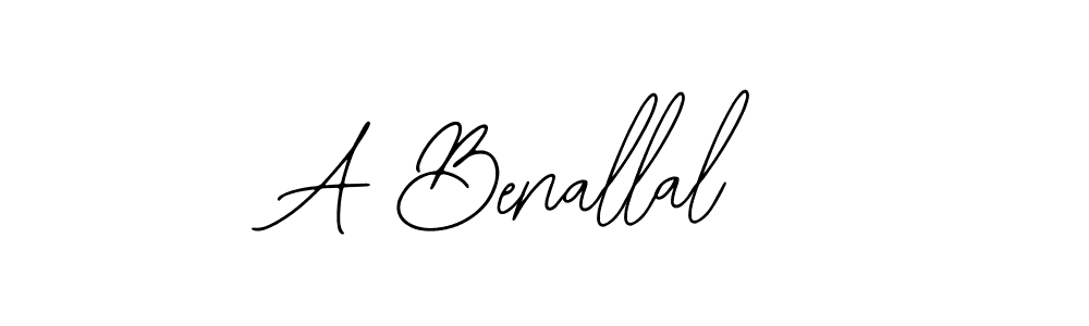 How to make A Benallal signature? Bearetta-2O07w is a professional autograph style. Create handwritten signature for A Benallal name. A Benallal signature style 12 images and pictures png