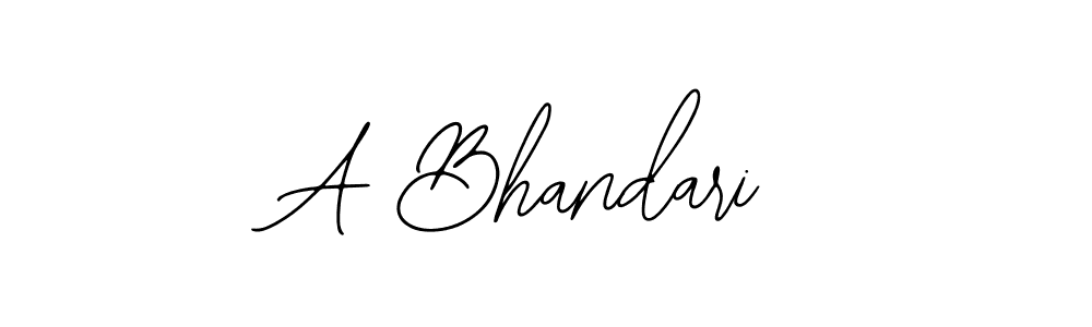 You should practise on your own different ways (Bearetta-2O07w) to write your name (A Bhandari) in signature. don't let someone else do it for you. A Bhandari signature style 12 images and pictures png