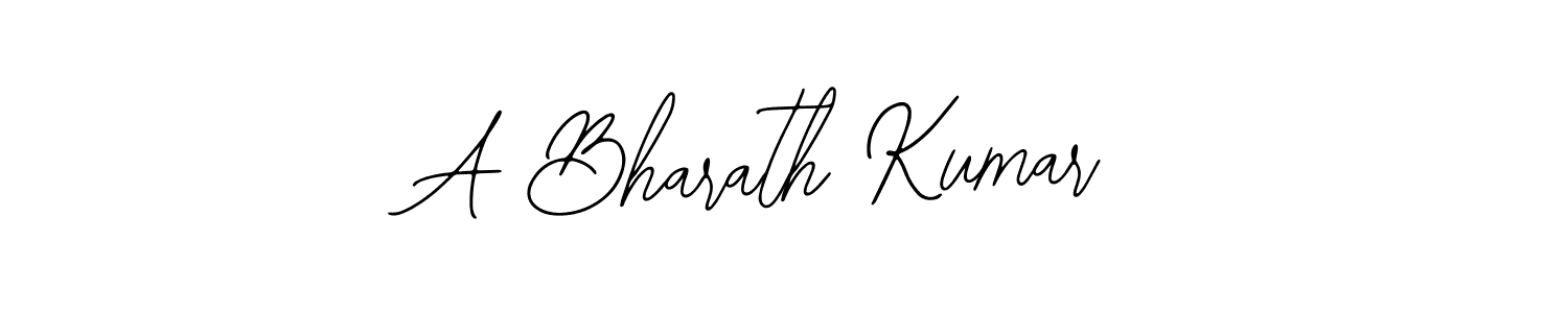 How to make A Bharath Kumar name signature. Use Bearetta-2O07w style for creating short signs online. This is the latest handwritten sign. A Bharath Kumar signature style 12 images and pictures png