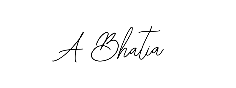 Use a signature maker to create a handwritten signature online. With this signature software, you can design (Bearetta-2O07w) your own signature for name A Bhatia. A Bhatia signature style 12 images and pictures png