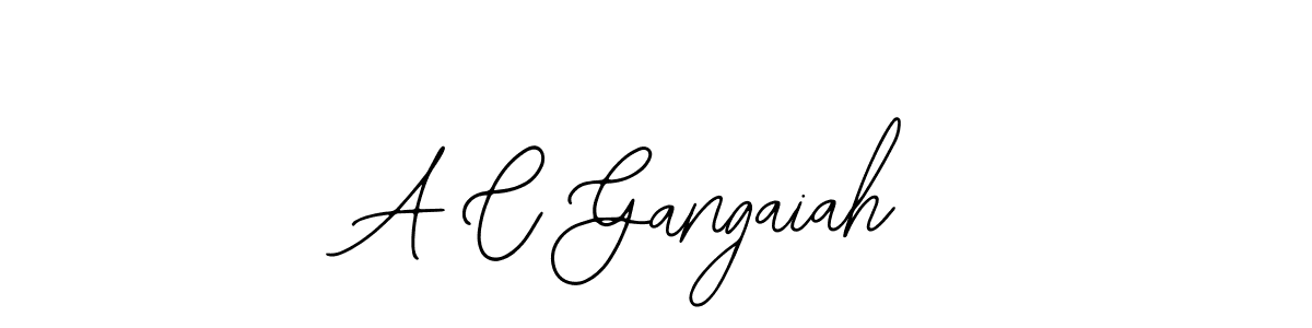 The best way (Bearetta-2O07w) to make a short signature is to pick only two or three words in your name. The name A C Gangaiah include a total of six letters. For converting this name. A C Gangaiah signature style 12 images and pictures png