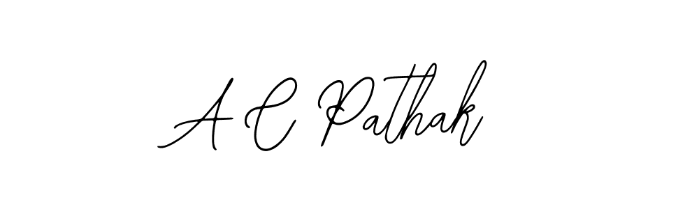 The best way (Bearetta-2O07w) to make a short signature is to pick only two or three words in your name. The name A C Pathak include a total of six letters. For converting this name. A C Pathak signature style 12 images and pictures png