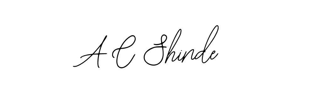 Make a beautiful signature design for name A C Shinde. With this signature (Bearetta-2O07w) style, you can create a handwritten signature for free. A C Shinde signature style 12 images and pictures png