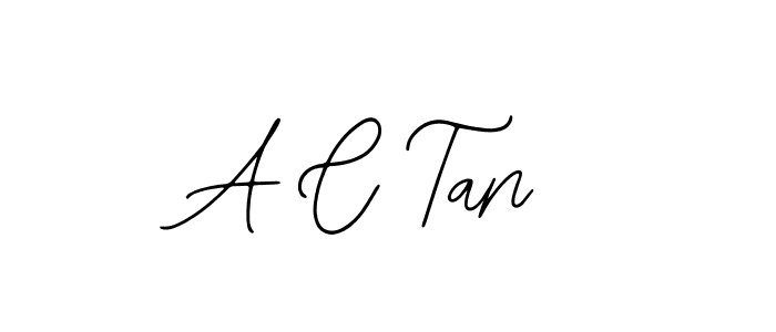 How to make A C Tan name signature. Use Bearetta-2O07w style for creating short signs online. This is the latest handwritten sign. A C Tan signature style 12 images and pictures png