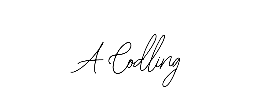 Design your own signature with our free online signature maker. With this signature software, you can create a handwritten (Bearetta-2O07w) signature for name A Codling. A Codling signature style 12 images and pictures png