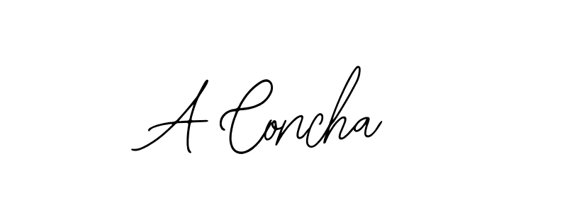 How to make A Concha name signature. Use Bearetta-2O07w style for creating short signs online. This is the latest handwritten sign. A Concha signature style 12 images and pictures png