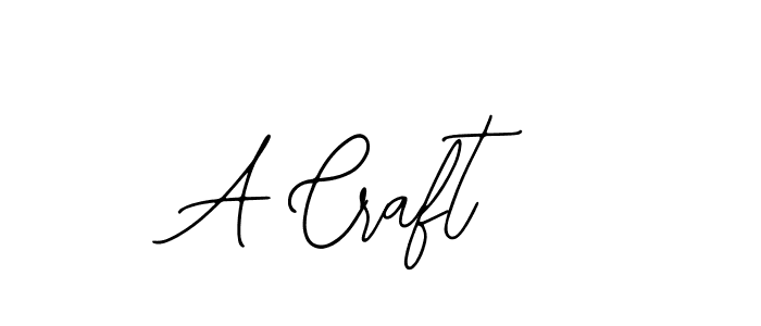 How to Draw A Craft signature style? Bearetta-2O07w is a latest design signature styles for name A Craft. A Craft signature style 12 images and pictures png