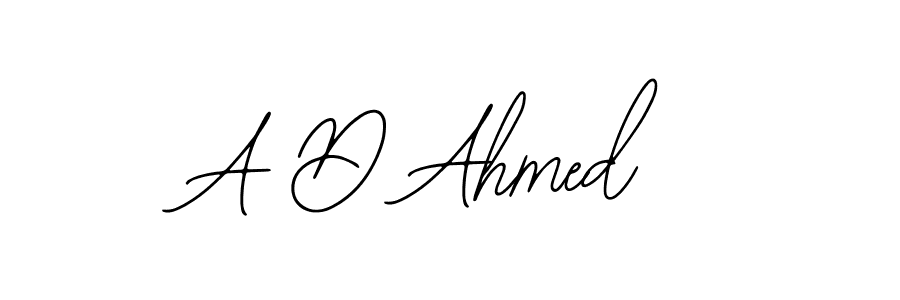You should practise on your own different ways (Bearetta-2O07w) to write your name (A D Ahmed) in signature. don't let someone else do it for you. A D Ahmed signature style 12 images and pictures png