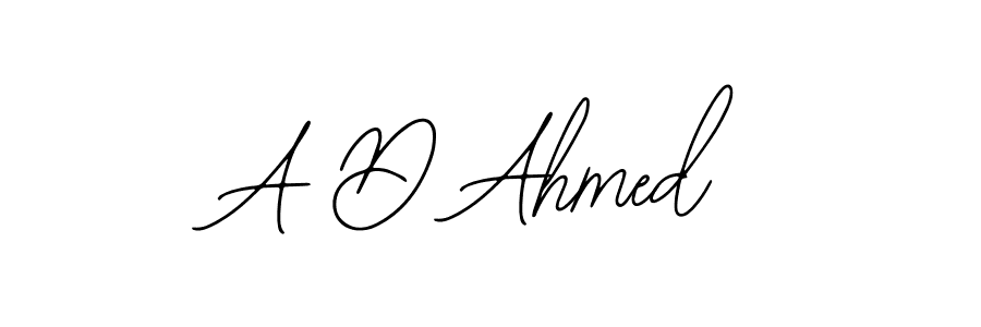 You should practise on your own different ways (Bearetta-2O07w) to write your name (A D Ahmed) in signature. don't let someone else do it for you. A D Ahmed signature style 12 images and pictures png