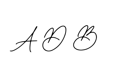 Also we have A D B name is the best signature style. Create professional handwritten signature collection using Bearetta-2O07w autograph style. A D B signature style 12 images and pictures png