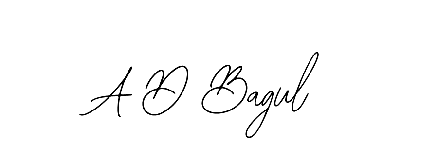 Design your own signature with our free online signature maker. With this signature software, you can create a handwritten (Bearetta-2O07w) signature for name A D Bagul. A D Bagul signature style 12 images and pictures png