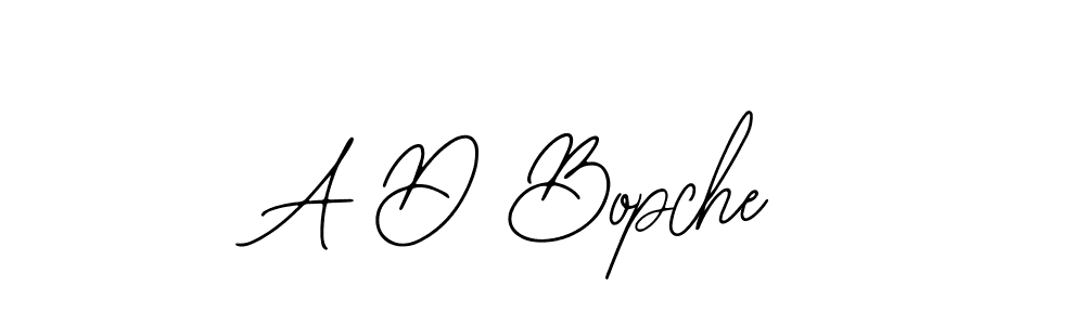 The best way (Bearetta-2O07w) to make a short signature is to pick only two or three words in your name. The name A D Bopche include a total of six letters. For converting this name. A D Bopche signature style 12 images and pictures png