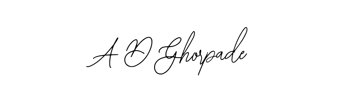 The best way (Bearetta-2O07w) to make a short signature is to pick only two or three words in your name. The name A D Ghorpade include a total of six letters. For converting this name. A D Ghorpade signature style 12 images and pictures png