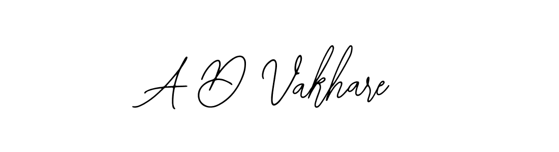 Create a beautiful signature design for name A D Vakhare. With this signature (Bearetta-2O07w) fonts, you can make a handwritten signature for free. A D Vakhare signature style 12 images and pictures png