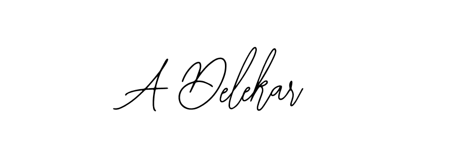 Create a beautiful signature design for name A Delekar. With this signature (Bearetta-2O07w) fonts, you can make a handwritten signature for free. A Delekar signature style 12 images and pictures png