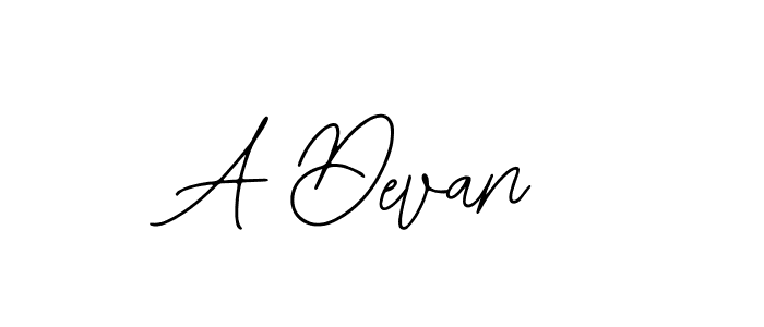 Design your own signature with our free online signature maker. With this signature software, you can create a handwritten (Bearetta-2O07w) signature for name A Devan. A Devan signature style 12 images and pictures png