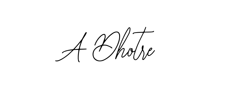 Design your own signature with our free online signature maker. With this signature software, you can create a handwritten (Bearetta-2O07w) signature for name A Dhotre. A Dhotre signature style 12 images and pictures png