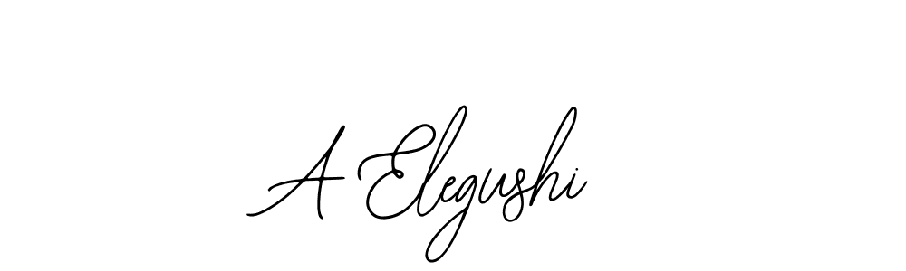 Bearetta-2O07w is a professional signature style that is perfect for those who want to add a touch of class to their signature. It is also a great choice for those who want to make their signature more unique. Get A Elegushi name to fancy signature for free. A Elegushi signature style 12 images and pictures png