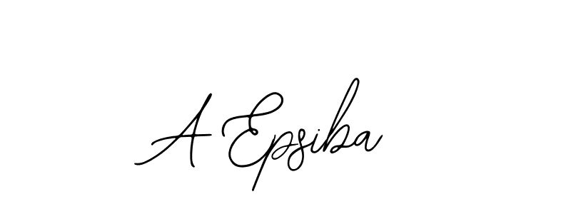 How to make A Epsiba name signature. Use Bearetta-2O07w style for creating short signs online. This is the latest handwritten sign. A Epsiba signature style 12 images and pictures png