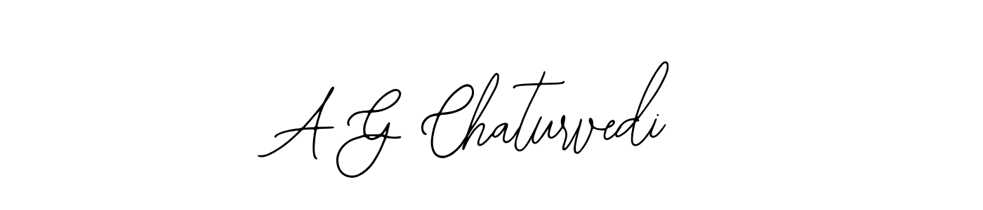 You should practise on your own different ways (Bearetta-2O07w) to write your name (A G Chaturvedi) in signature. don't let someone else do it for you. A G Chaturvedi signature style 12 images and pictures png