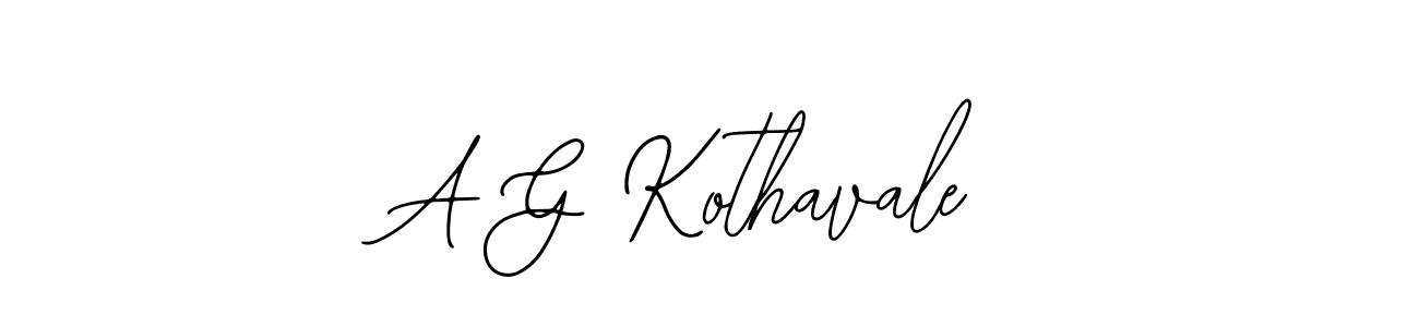 You should practise on your own different ways (Bearetta-2O07w) to write your name (A G Kothavale) in signature. don't let someone else do it for you. A G Kothavale signature style 12 images and pictures png