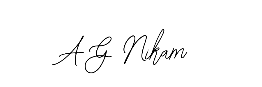 How to Draw A G Nikam signature style? Bearetta-2O07w is a latest design signature styles for name A G Nikam. A G Nikam signature style 12 images and pictures png