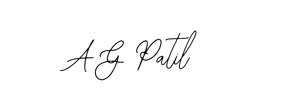 Design your own signature with our free online signature maker. With this signature software, you can create a handwritten (Bearetta-2O07w) signature for name A G Patil. A G Patil signature style 12 images and pictures png