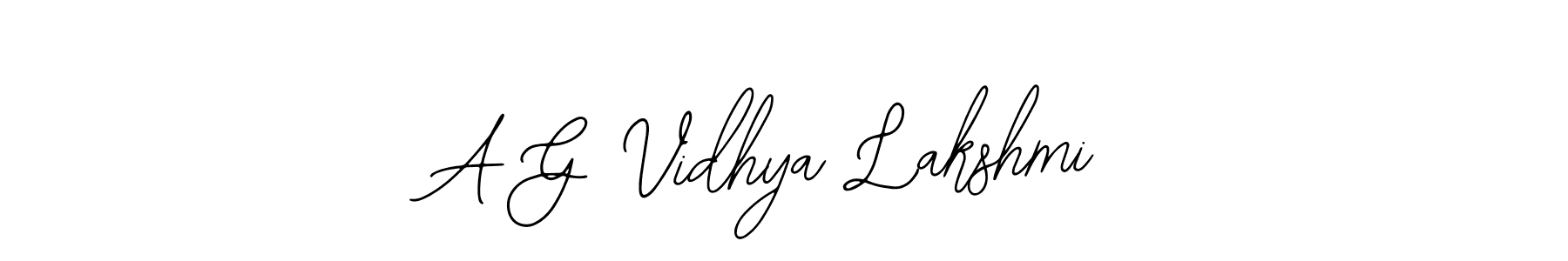 How to Draw A G Vidhya Lakshmi signature style? Bearetta-2O07w is a latest design signature styles for name A G Vidhya Lakshmi. A G Vidhya Lakshmi signature style 12 images and pictures png