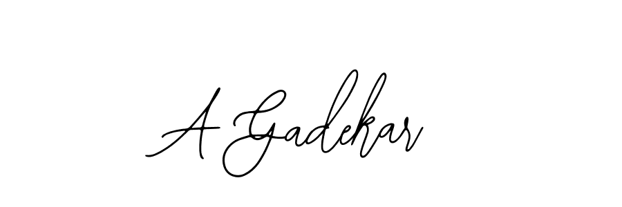 The best way (Bearetta-2O07w) to make a short signature is to pick only two or three words in your name. The name A Gadekar include a total of six letters. For converting this name. A Gadekar signature style 12 images and pictures png