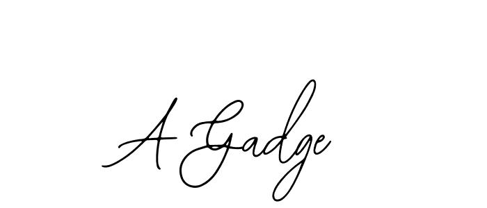 How to make A Gadge signature? Bearetta-2O07w is a professional autograph style. Create handwritten signature for A Gadge name. A Gadge signature style 12 images and pictures png