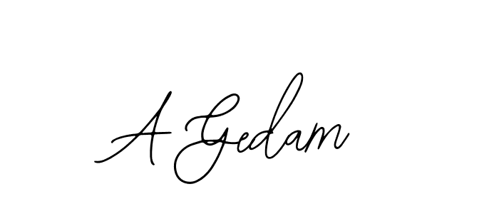 How to make A Gedam signature? Bearetta-2O07w is a professional autograph style. Create handwritten signature for A Gedam name. A Gedam signature style 12 images and pictures png