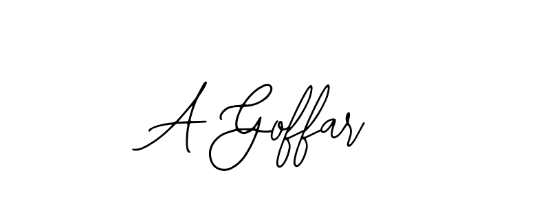 The best way (Bearetta-2O07w) to make a short signature is to pick only two or three words in your name. The name A Goffar include a total of six letters. For converting this name. A Goffar signature style 12 images and pictures png