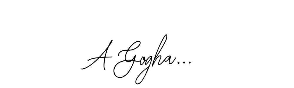 How to make A Gogha... name signature. Use Bearetta-2O07w style for creating short signs online. This is the latest handwritten sign. A Gogha... signature style 12 images and pictures png