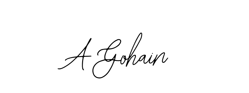 Use a signature maker to create a handwritten signature online. With this signature software, you can design (Bearetta-2O07w) your own signature for name A Gohain. A Gohain signature style 12 images and pictures png