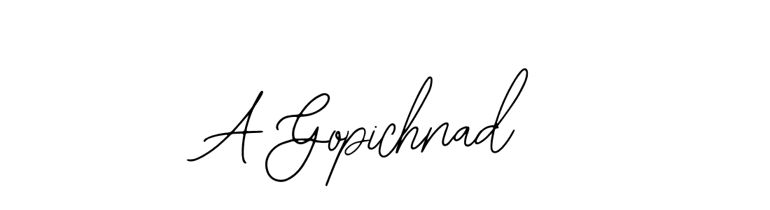 You should practise on your own different ways (Bearetta-2O07w) to write your name (A Gopichnad) in signature. don't let someone else do it for you. A Gopichnad signature style 12 images and pictures png