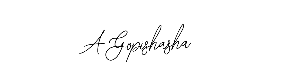 This is the best signature style for the A Gopishasha name. Also you like these signature font (Bearetta-2O07w). Mix name signature. A Gopishasha signature style 12 images and pictures png