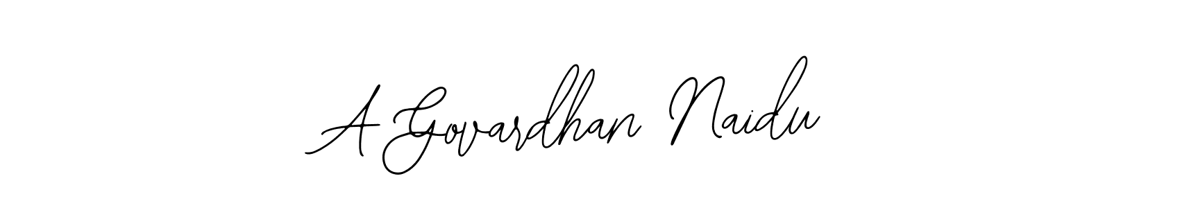 Design your own signature with our free online signature maker. With this signature software, you can create a handwritten (Bearetta-2O07w) signature for name A Govardhan Naidu. A Govardhan Naidu signature style 12 images and pictures png