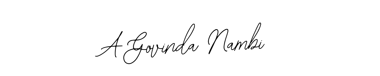 This is the best signature style for the A Govinda Nambi name. Also you like these signature font (Bearetta-2O07w). Mix name signature. A Govinda Nambi signature style 12 images and pictures png