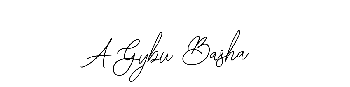 Use a signature maker to create a handwritten signature online. With this signature software, you can design (Bearetta-2O07w) your own signature for name A Gybu Basha. A Gybu Basha signature style 12 images and pictures png