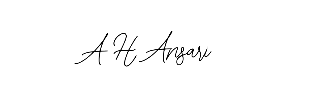 if you are searching for the best signature style for your name A H Ansari. so please give up your signature search. here we have designed multiple signature styles  using Bearetta-2O07w. A H Ansari signature style 12 images and pictures png