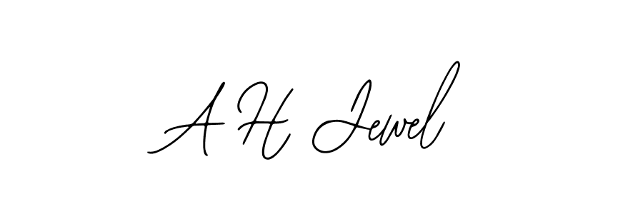 Make a beautiful signature design for name A H Jewel. With this signature (Bearetta-2O07w) style, you can create a handwritten signature for free. A H Jewel signature style 12 images and pictures png