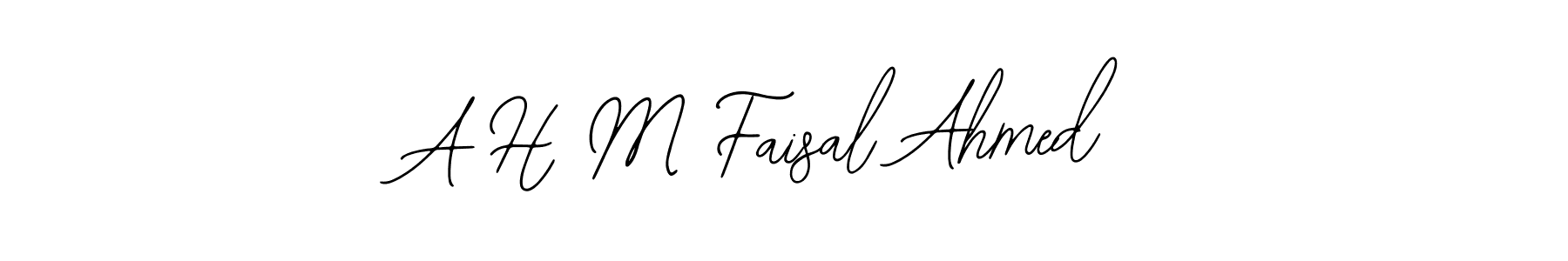 The best way (Bearetta-2O07w) to make a short signature is to pick only two or three words in your name. The name A H M Faisal Ahmed include a total of six letters. For converting this name. A H M Faisal Ahmed signature style 12 images and pictures png