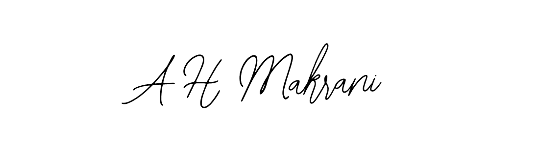 Make a beautiful signature design for name A H Makrani. With this signature (Bearetta-2O07w) style, you can create a handwritten signature for free. A H Makrani signature style 12 images and pictures png