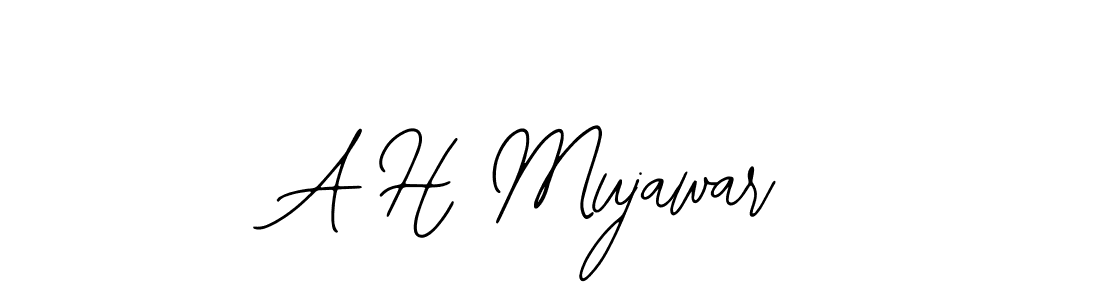 Bearetta-2O07w is a professional signature style that is perfect for those who want to add a touch of class to their signature. It is also a great choice for those who want to make their signature more unique. Get A H Mujawar name to fancy signature for free. A H Mujawar signature style 12 images and pictures png