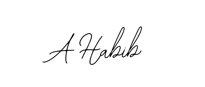 How to make A Habib name signature. Use Bearetta-2O07w style for creating short signs online. This is the latest handwritten sign. A Habib signature style 12 images and pictures png