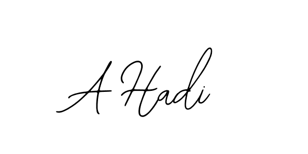 How to make A Hadi name signature. Use Bearetta-2O07w style for creating short signs online. This is the latest handwritten sign. A Hadi signature style 12 images and pictures png