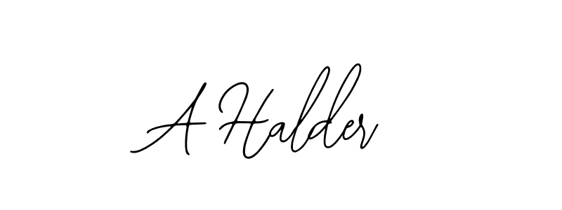 You should practise on your own different ways (Bearetta-2O07w) to write your name (A Halder) in signature. don't let someone else do it for you. A Halder signature style 12 images and pictures png