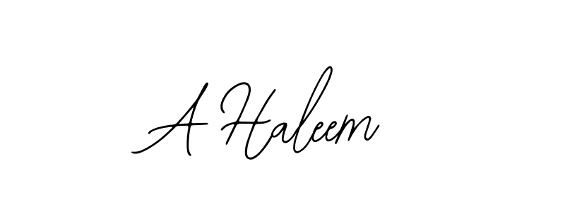 Use a signature maker to create a handwritten signature online. With this signature software, you can design (Bearetta-2O07w) your own signature for name A Haleem. A Haleem signature style 12 images and pictures png